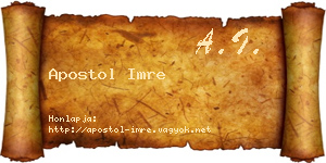 Apostol Imre névjegykártya